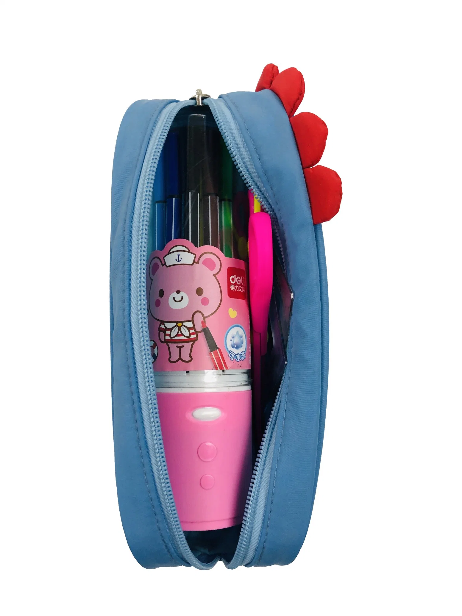 Crayon de dinosaure cas drôle avec fermeture à glissière pour Garçons Filles Kids Preschool adulte de la Maternelle Élémentaire Portable et légère de fournitures scolaires de grande capacité mignon