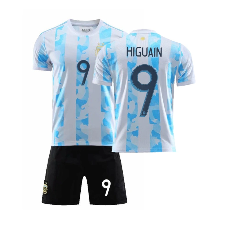 Personaliza la camiseta Nueva Ropa 2020-2021 Ropa Camiseta del equipo de Argentina No. 10 Messi Jersey de fútbol Camiseta de fútbol de local para adultos y niños.