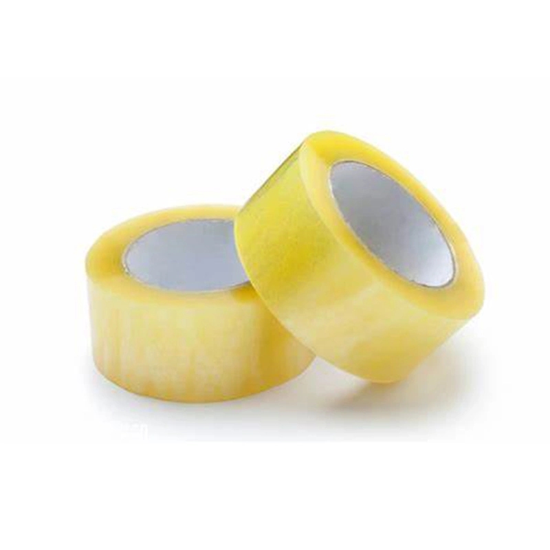 Custom Logo Packaging Office Adhesive Tape Clear Yellowish Transparent OPP BOPP Packing Tape for Carton Sealing