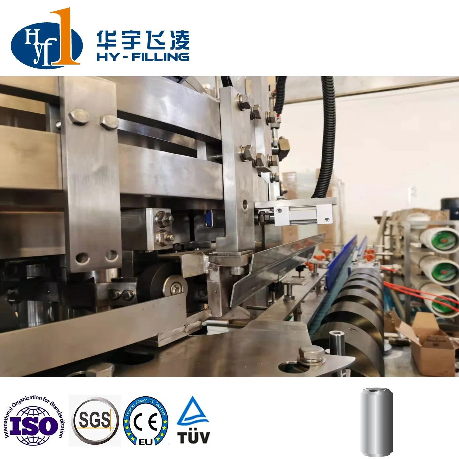 Filling-Sealing 2 in 1 Cola Can Filling Machine Cans Soda Pop Making Machinery