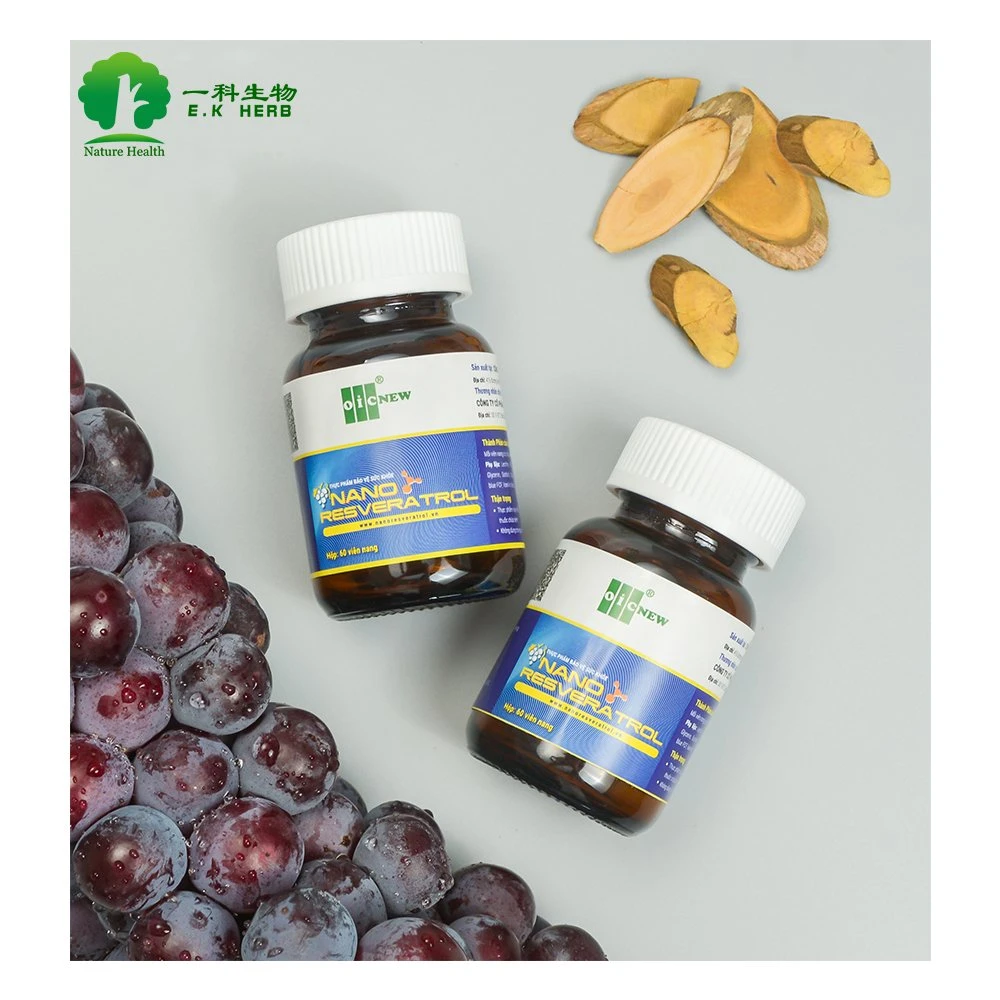 E. K Herb Natural Raw Material Grape Peel Extract Powder Grapevine Resveratrol and 5%-10% Viniferin Extracted From Grape Vine