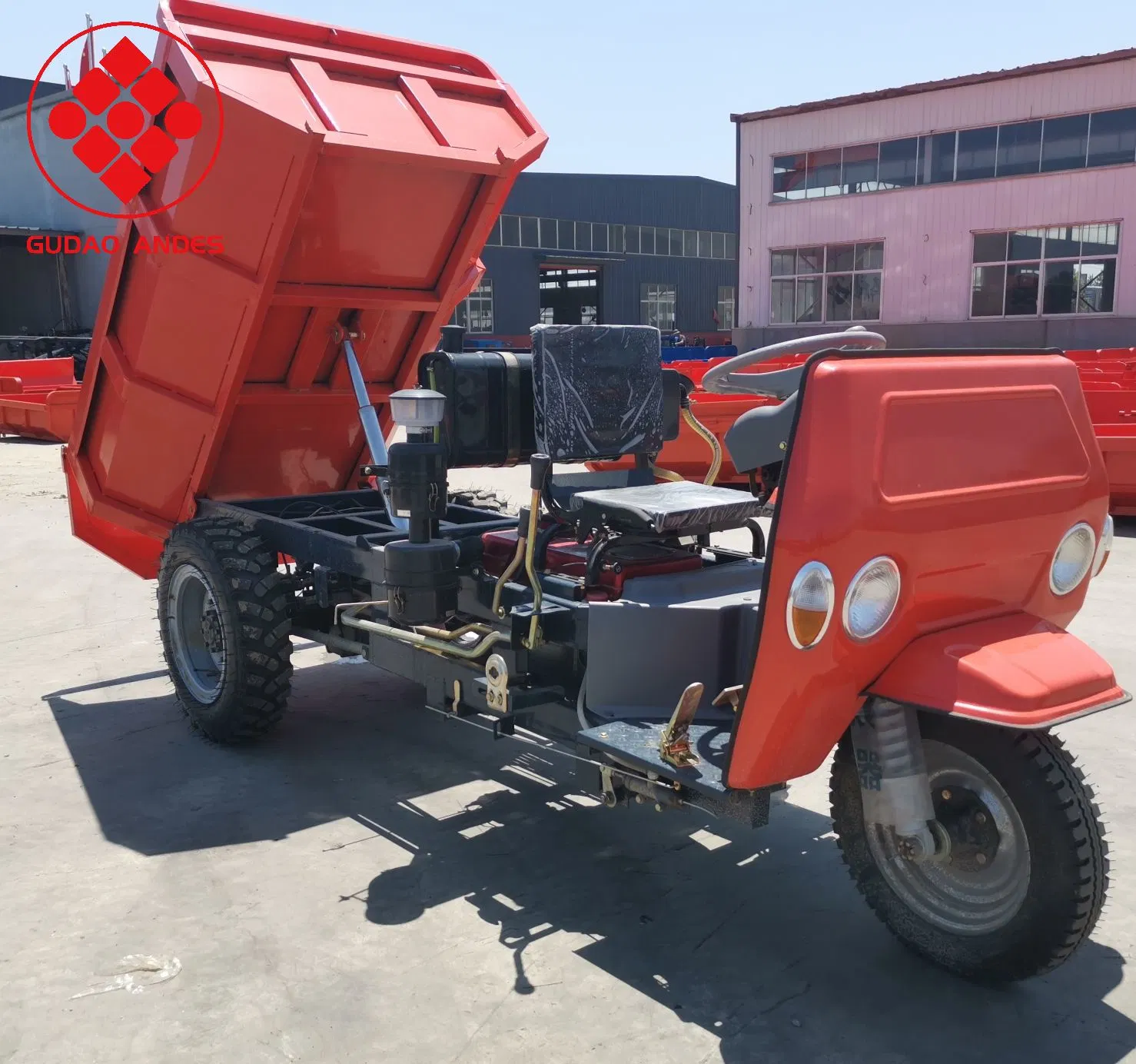 Small Diesel Dumper Tricycle 2000kg Trike 2 Ton Tipper Pick up Diesel Dump Truck for Sale