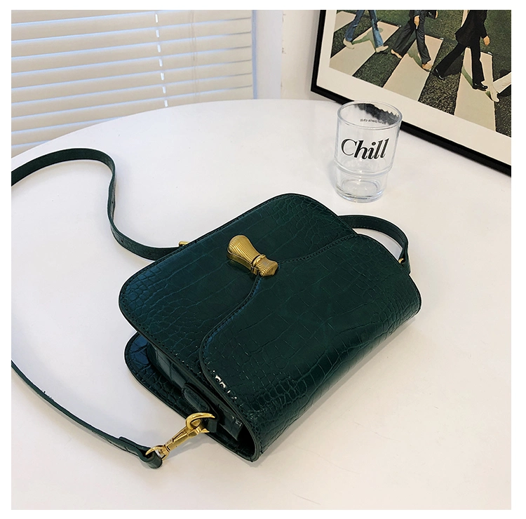 Manufacturer Wholesale/Supplier Green Crocodile PU Female Bag