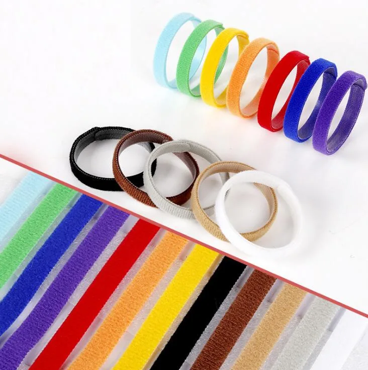 12 colores ajustable de Velcro de doble cara ID cachorro bandas collares