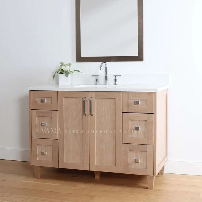 Vama 48 Inch Modern Hot Selling Floor Standing Solid Wood Cabinet Quartz Table Top Bathroom Vanity From China Suppliers A220648