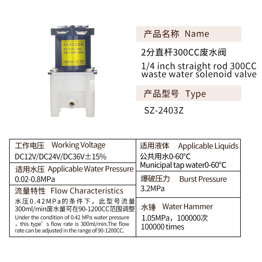 1/4 Inch Straight Rod Backsidestyle Intake Solenoid Valve