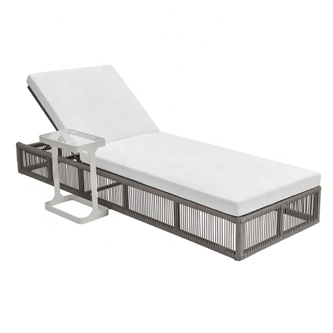 Outdoor Patio Garden Furniture Courtyard Luxury Aluminum Chaise Sun Lounger