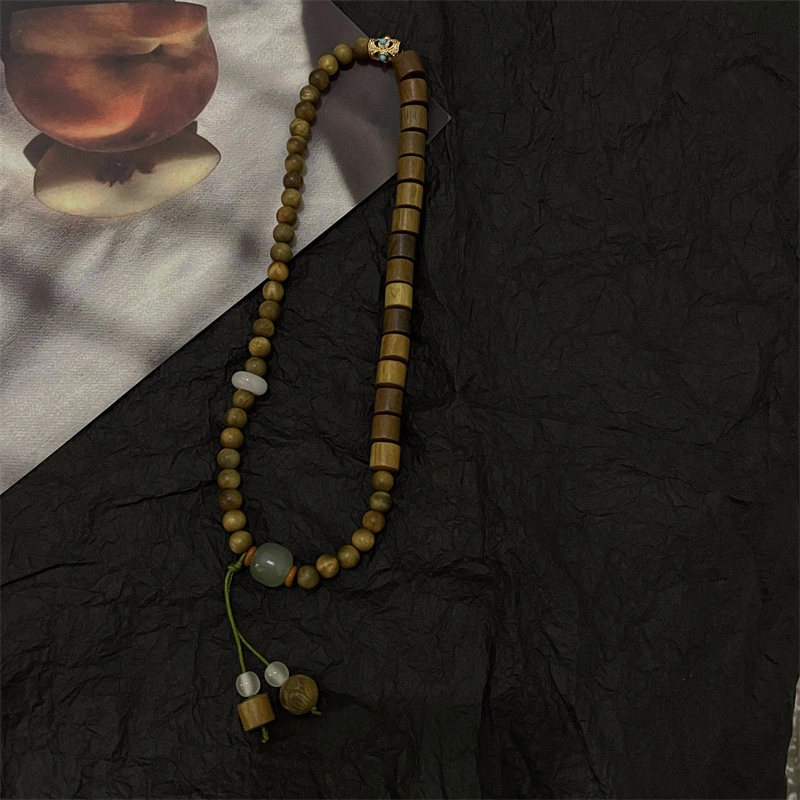 Vintage Natural Sandalwood Bodhi Handstring New Chinese Lotus Buddha Bead Handjewelry