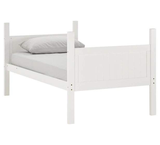 Wholesale/Supplier White Painted Wooden Bedroom Furniture Double Bunk Bed for Home and Dormitory Use