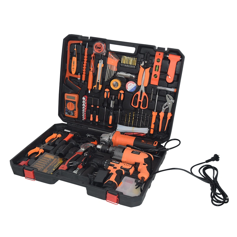 Ménage Perceuse électrique à main électrique Jeu Jeu d'outils de réparation de boîte à outils