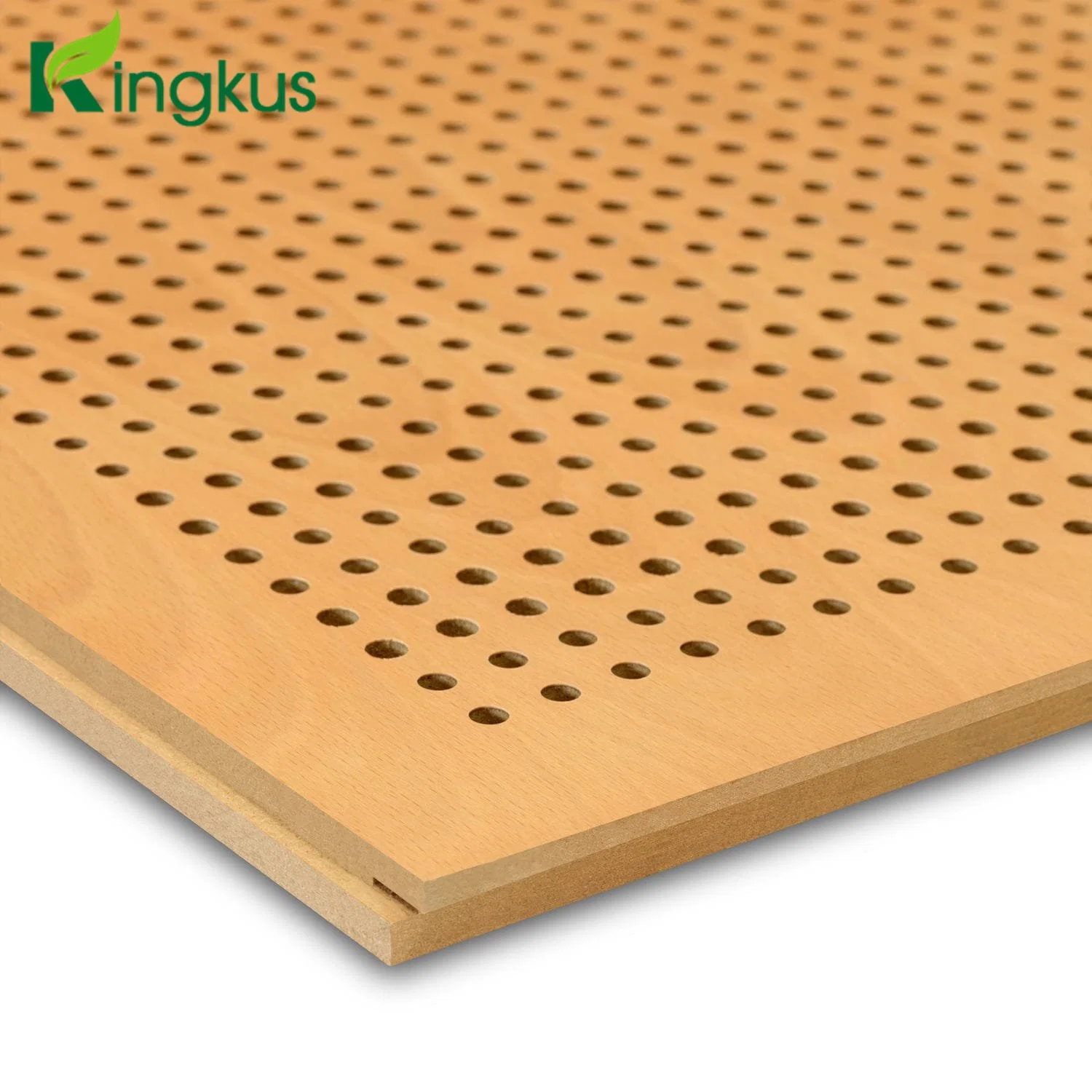 P616 Varnish Veneer Perforated Studio Wooden MDF Acoustic Panel