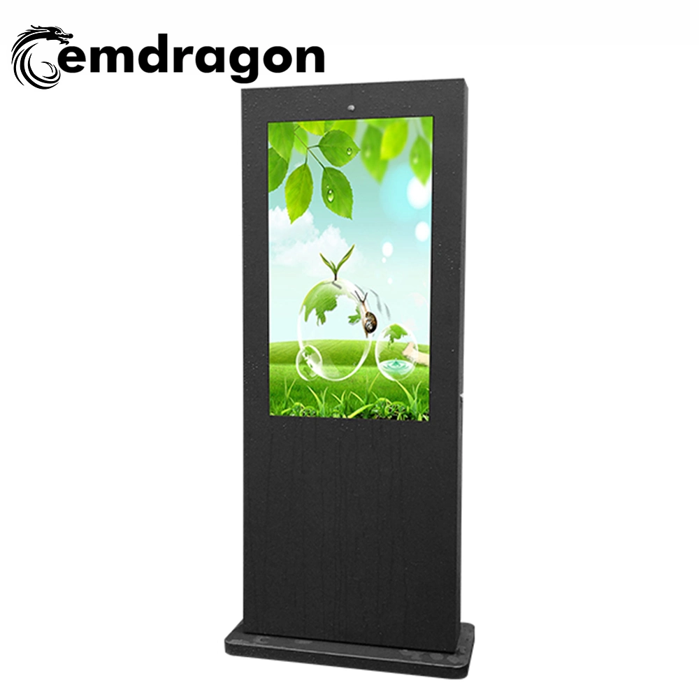 49 Inch Air-Cooled Vertical Screen Floor Outdoor Advertising Machine-1 Android LCD Advertising TV Bus LED Ad Player All in One Touch Screen