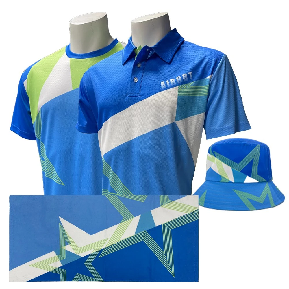 Aibort High Quality Manufacturer Free Sample Custom Design Sublimation Cap Sports Teamwear Sportswear Polo Shirt Tshirts