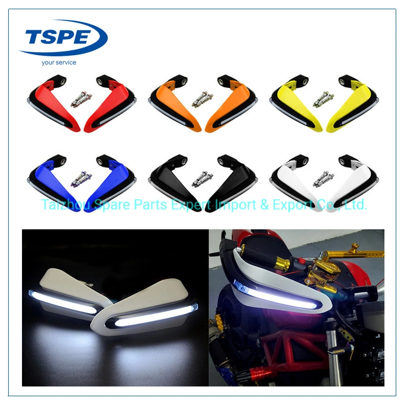 Motorcycle Handlebar Protector with LED Lights Hand Guard