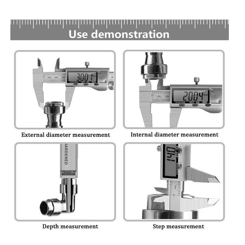 Electronic Digital Vernier Caliper -Rosimo Stainless Steel Caliper 150mm/0-6 Inch Measuring Tools with Extra-Large LCD Screen