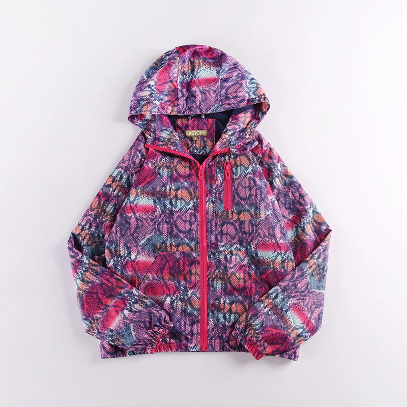 Girls Print Jacket Fleece Jacket Casual Outdoor Jacket Windbreaker Autumn and Winter Children's Clothing