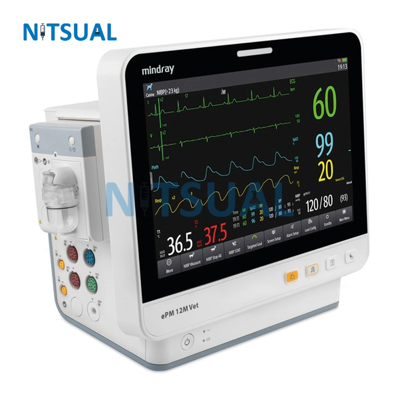 Mindray Epm 12m Vet Multiparameter Vital Signs Patient Monitor for Veterinary Animal Hospital