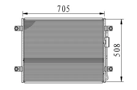 HD Truck Condenser for Freightliner Business 08-10 22-66827-000