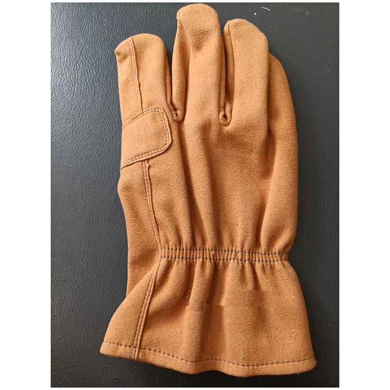 Guantes de mano de trabajo de seguridad de cuero resistente al calor para soldadura de piel de protección