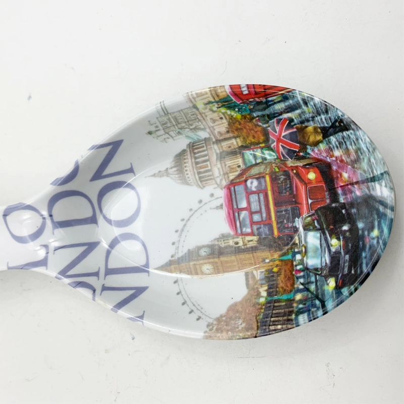 London Tourist Souvenir Melamine Spoon Tray Plastic Tray for Spoon