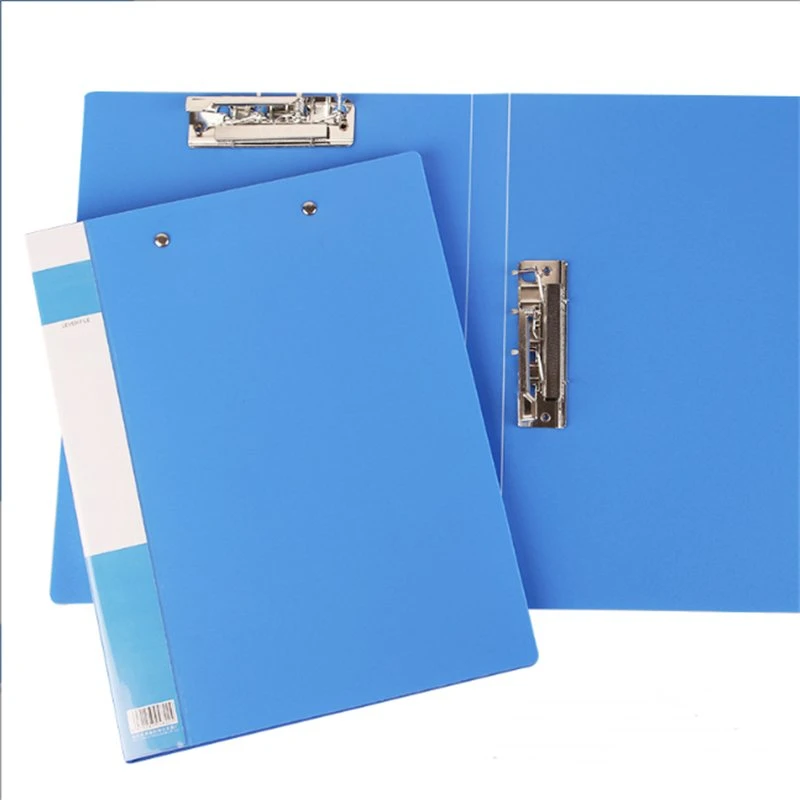 Pasta de plástico para escritório Stationery clipe duplo Azul Nova pasta de material Pasta A4 pasta de ficheiros