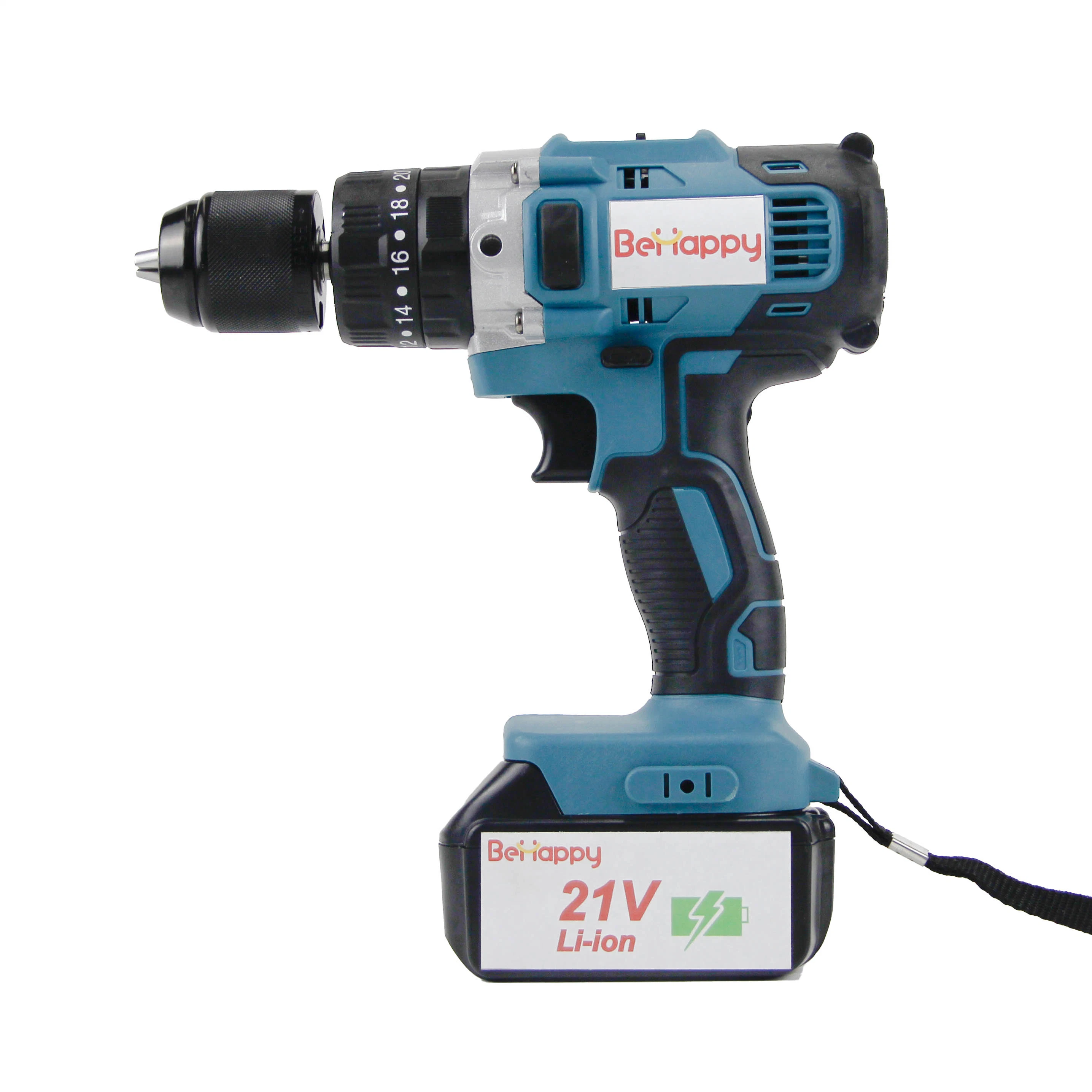 Personalización de Behappy 21V sin escobillas de taladro eléctrico sin cable Power Tool