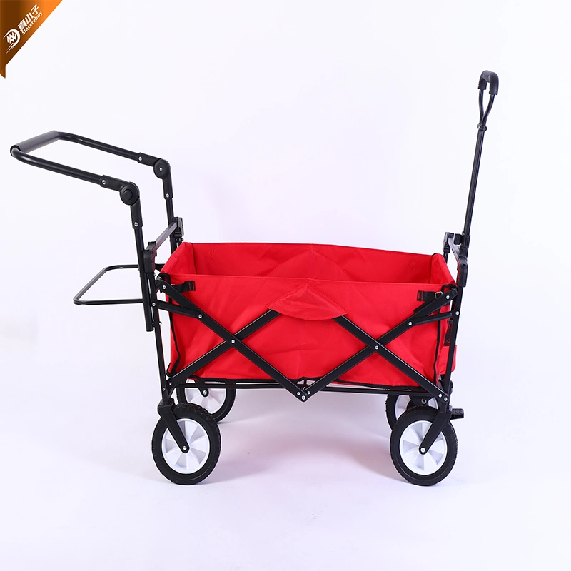 Factory Wholesale/Supplier OEM Trolley Wagon Folding 2 in 1 Lunch Bag Kids Beach Camp Wagon Cart with Removable Canopy