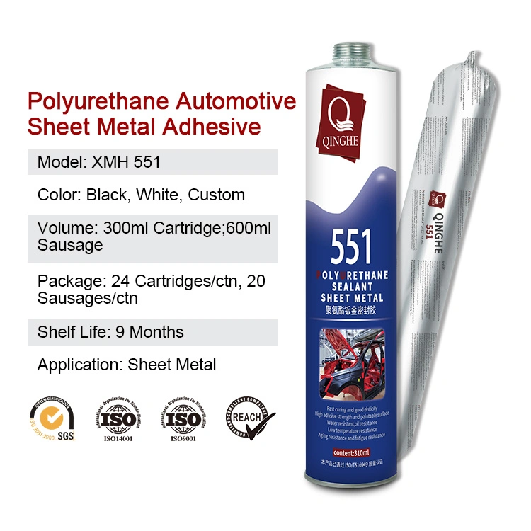 551 Carrosserie auto Fix polyuréthanne adhésif polyuréthane 600 ml saucisse Produit d'étanchéité en polyuréthane