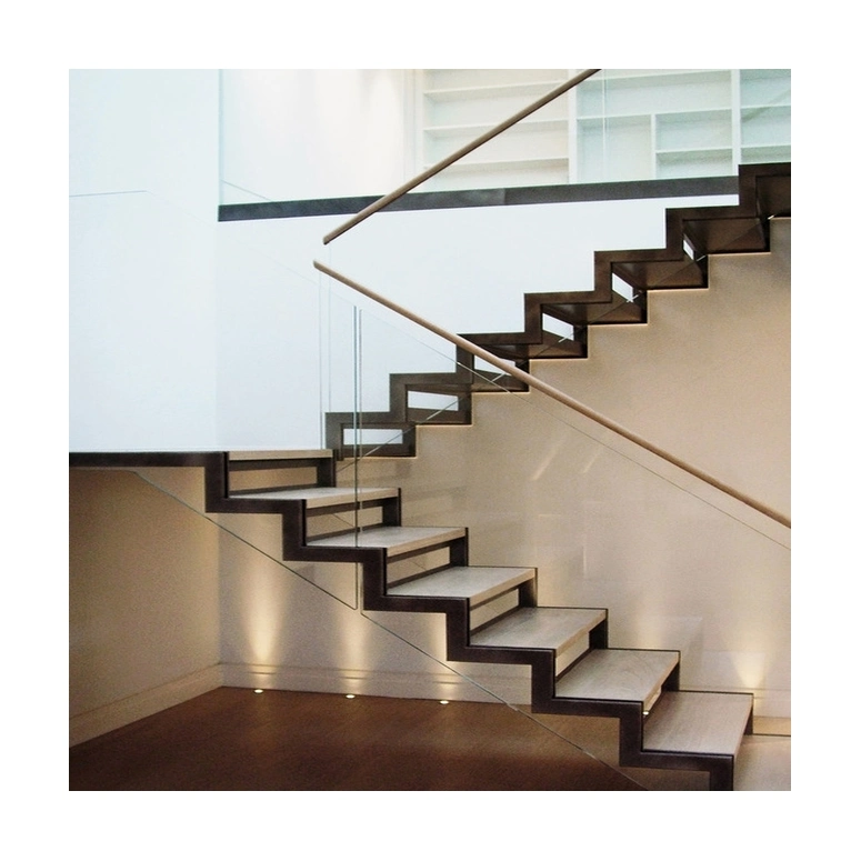 Tempered Glass Railing Stair Step Straight Staircase