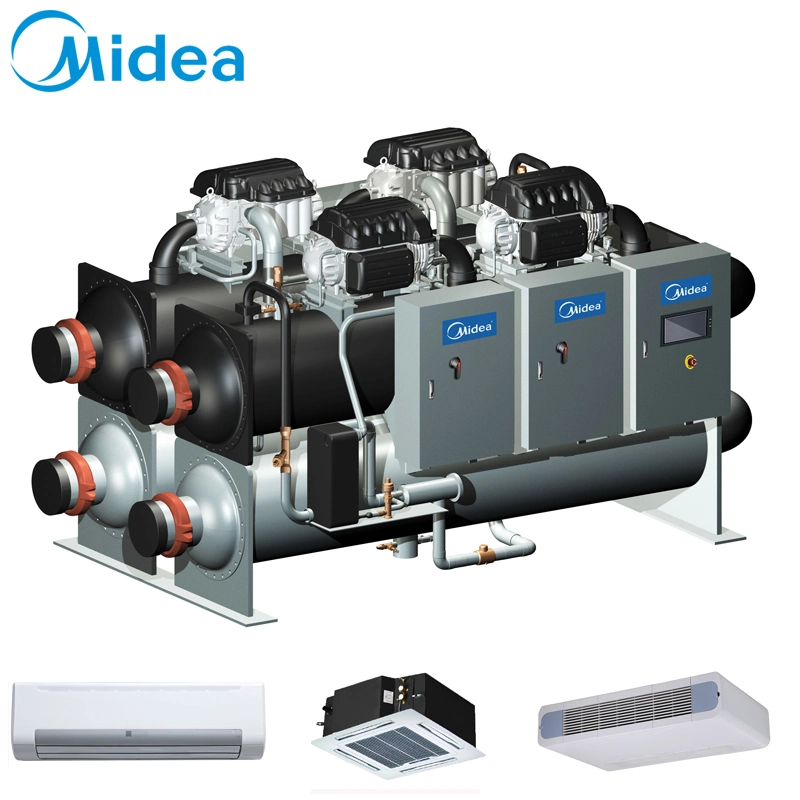 Midea Two-Stage Compressing Advanced Throttling Technology Magnetic Bearing Centrifugal Chiller 550rt 1934kw Air Conditioning Systems