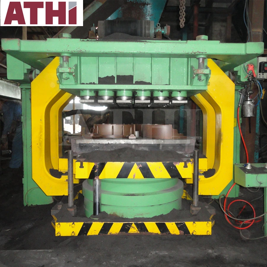 La fundición de hierro dúctil fundición de arena verde de la producción hidráulica neumática máquina de moldeo en arena de pistón Multi
