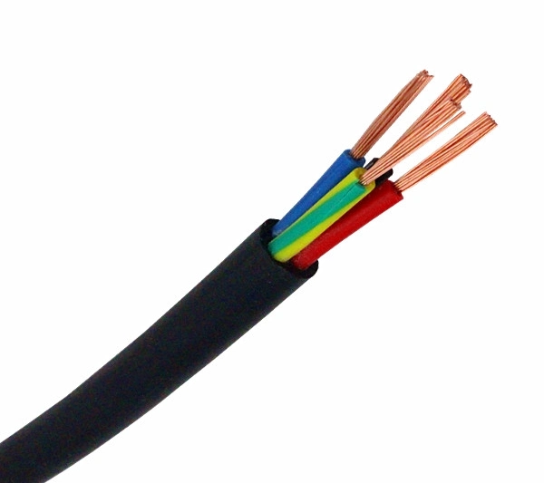 Câble électrique en cuivre à isolation en PVC multicœur et flexible