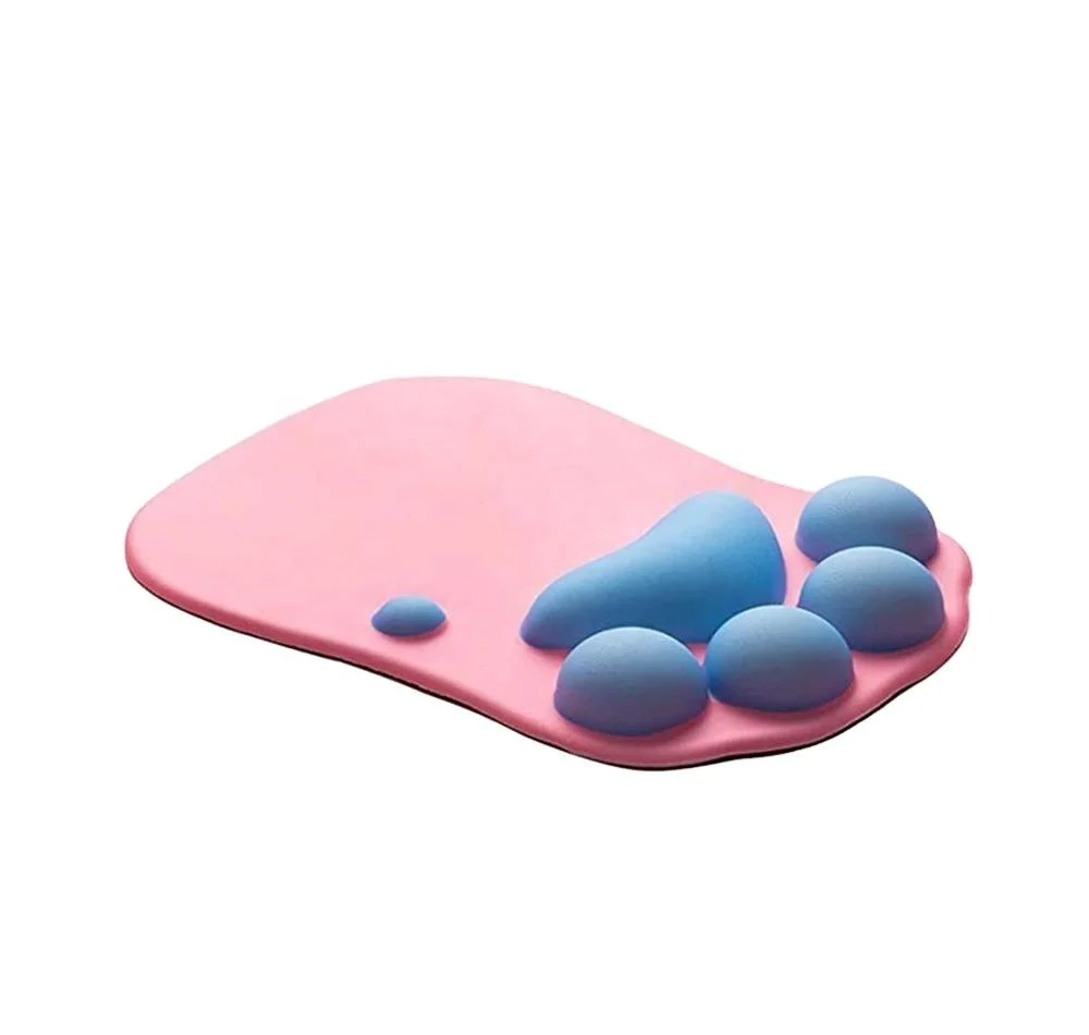 OEM Color Cat Paw Soft Silicone Wrist Rests Cute Wrist Cushion Mouse Pad