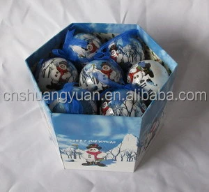 Christmas Polyfoam Ball with Lively Sticker Christmas Paper Wrapped Ball Christmas Balls