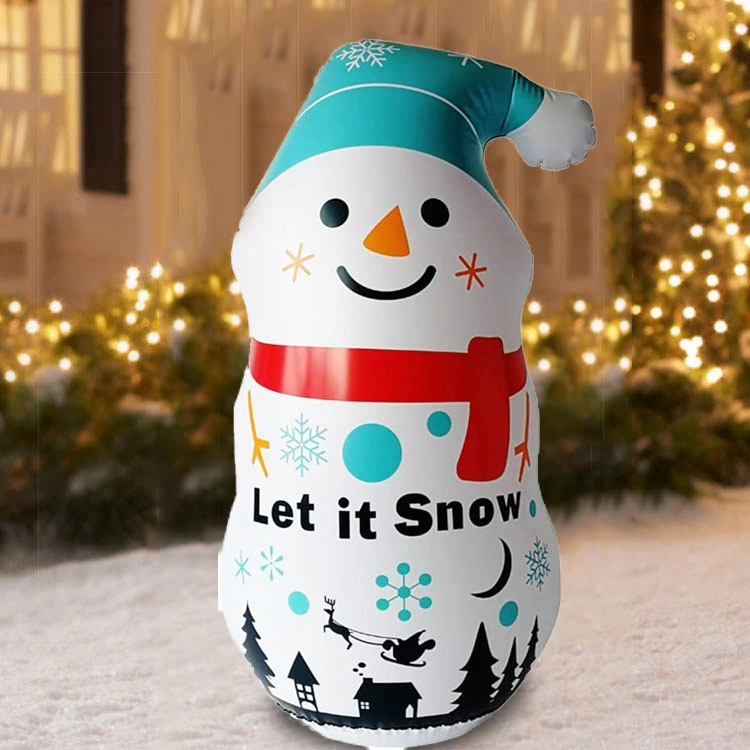 Brinquedo de boneco de neve em PVC com decoração portátil de Natal