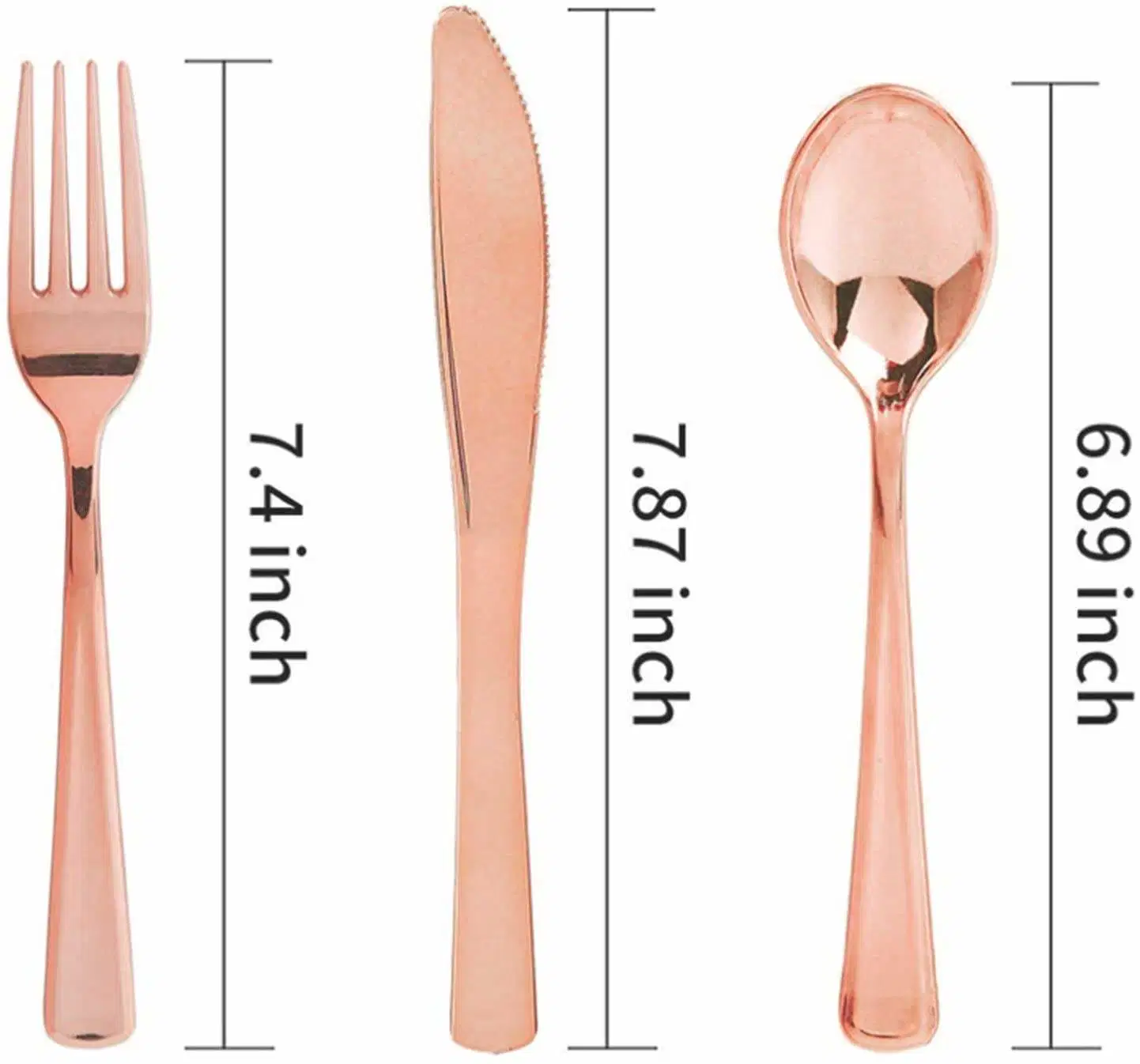 25 Pink Birthday Party Plates Supplies Rose Gold Paper Plates Cups Napkins Sets Plastic Silverware for Rose Gold Birthday Party