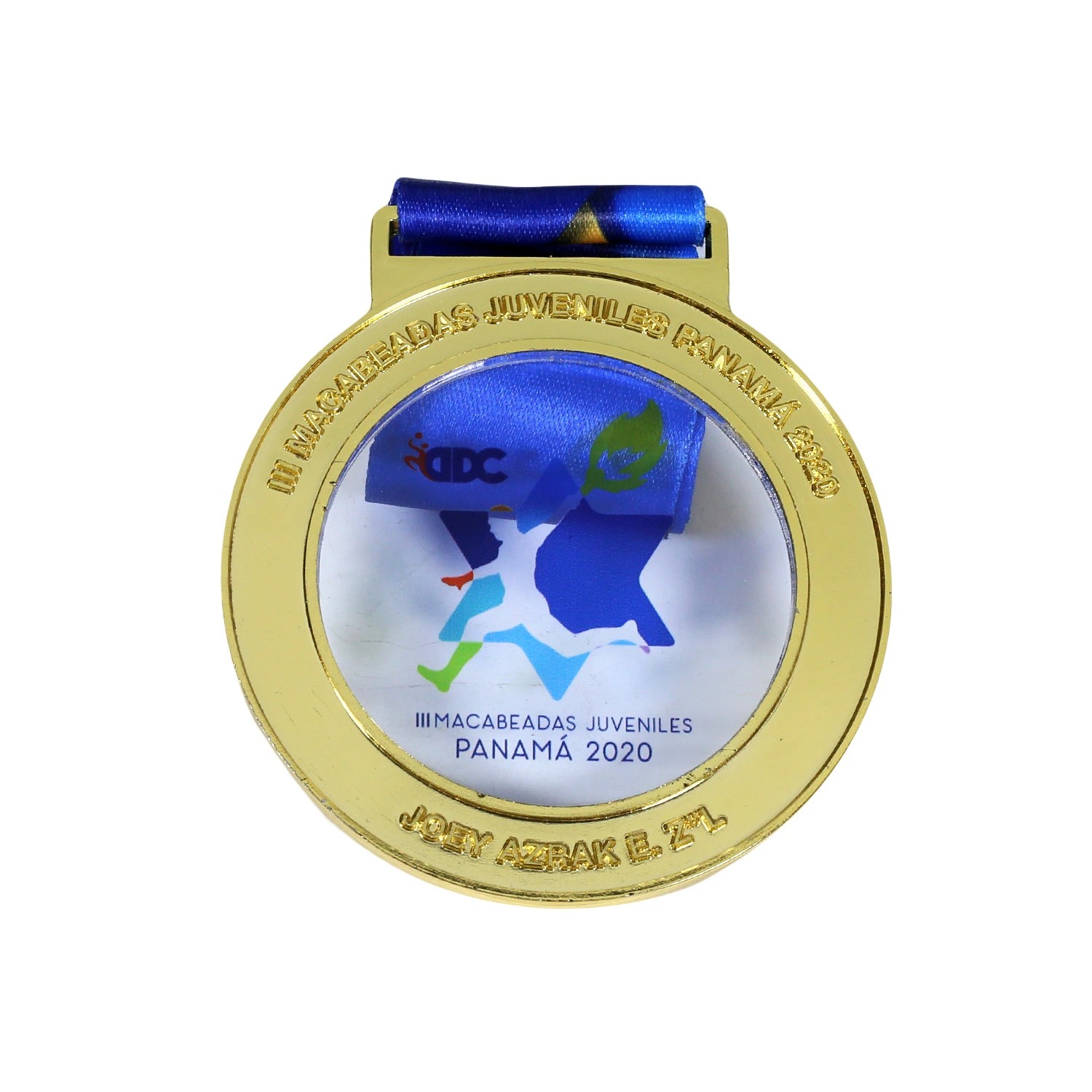 Precio de regalo de promoción de la fábrica de proveedor Mayorista/Proveedor diseños personalizados de Artesanía de metal de fundición de aleación de zinc Maratón Athlet Medallas de Oro de la etiqueta del chip NFC