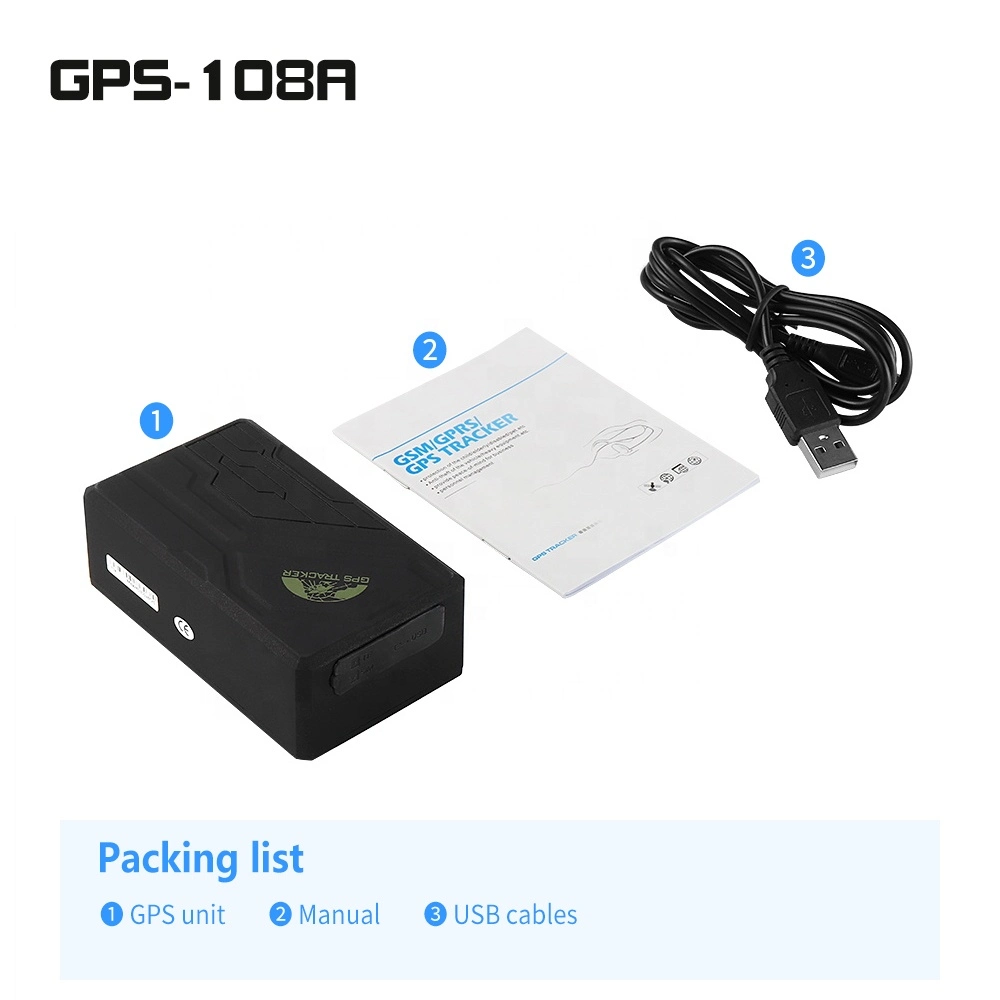 Portable GPS Car Monitor Auto Supplies 108A GPS Tracker Tracking Remote Control and Management