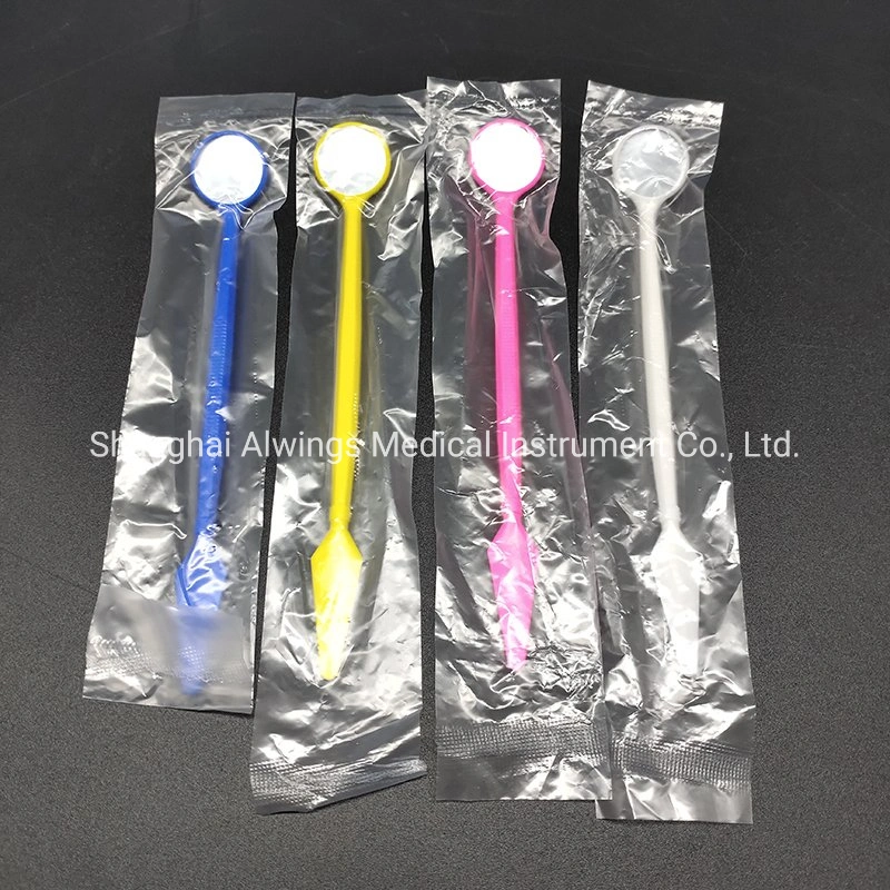 Dental Instruments Dental Disposable Mirror with Glass Lens Bag Packing