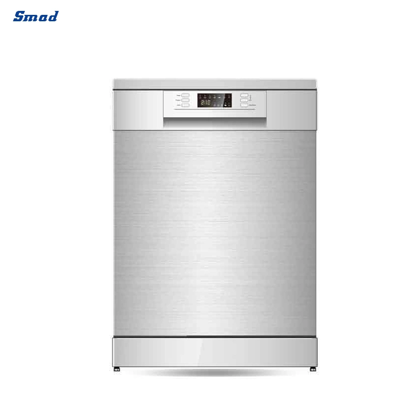 14 Sets Household Stainless Steel Look Upright Dishwasher