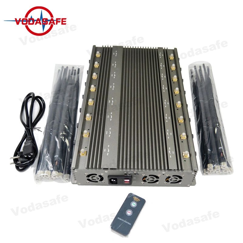 Multi-Use 96W High Power Mobile Signal Jammer 70 M Jamming Fixed Model Cell Phone Blockers Jammers