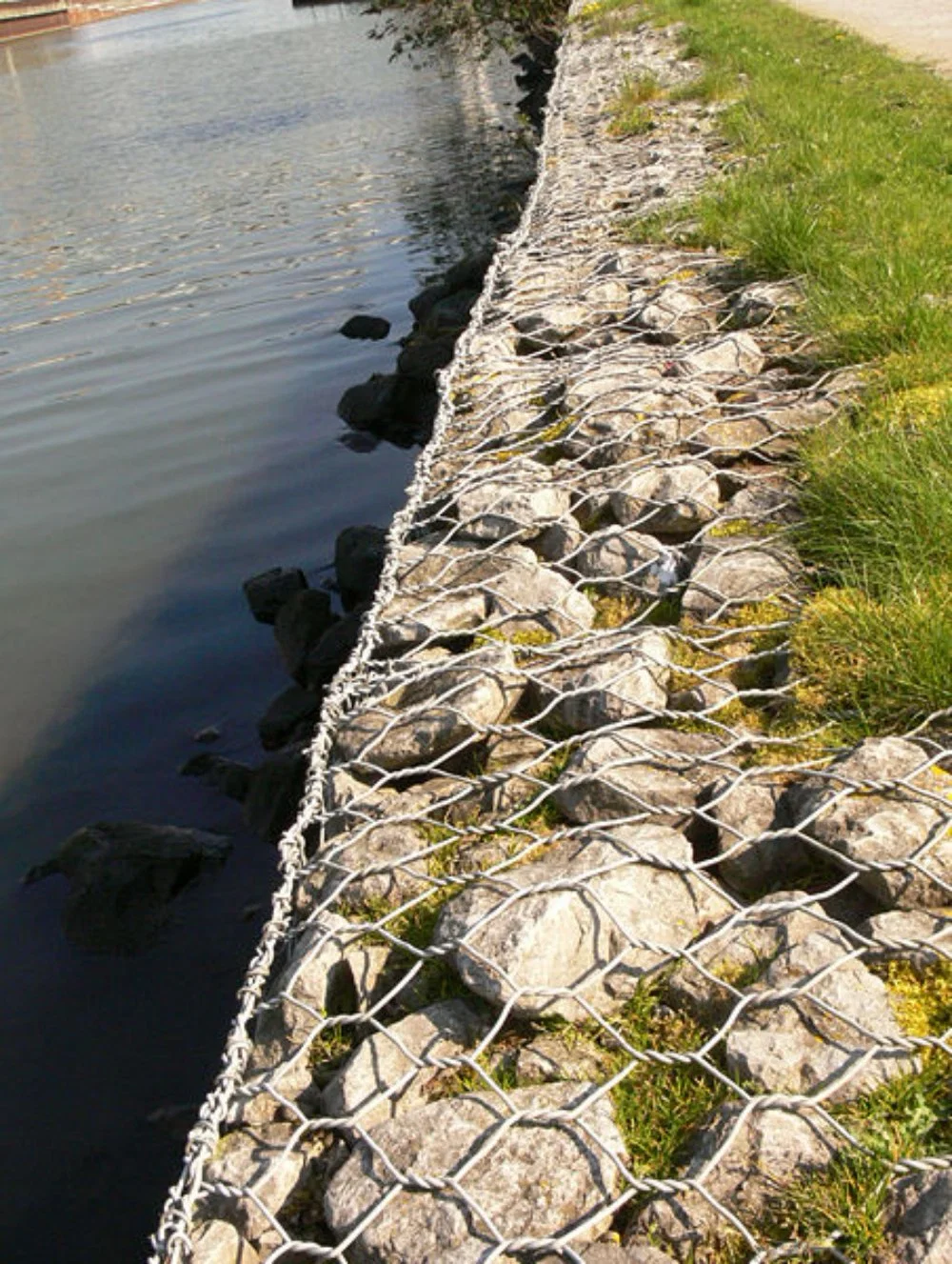 Galvanisé à chaud/enduit de plastique/fil diamètre 3,5 mm/Maille de gabions