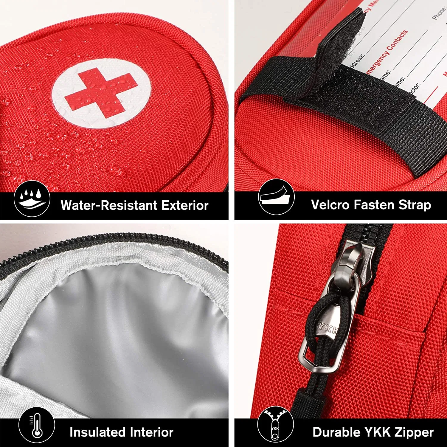 Waterproof Travel Emergency Medication Empty Organizer First Aid Bag