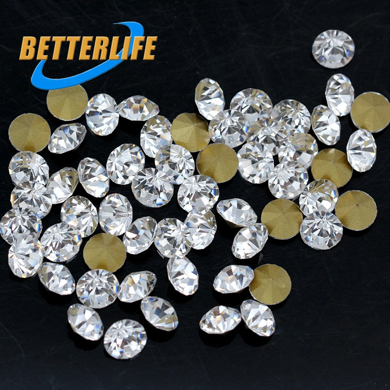 Ss3-Ss50 Flatback Clear Non Hotfix Glass Transparent Bedazzler Crystal Stone Rhinestone for Garment Design Sticker for Craft Sublimation Blanks Products