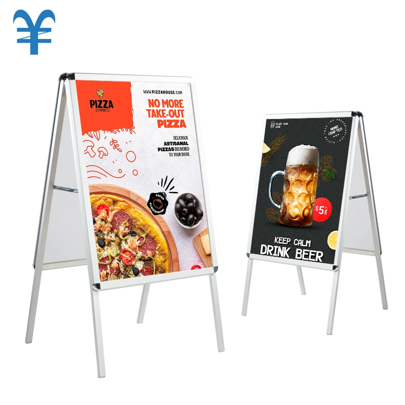 Sidewalk Poster Stand Falten eines Rahmens doppelseitige Pflaster Display