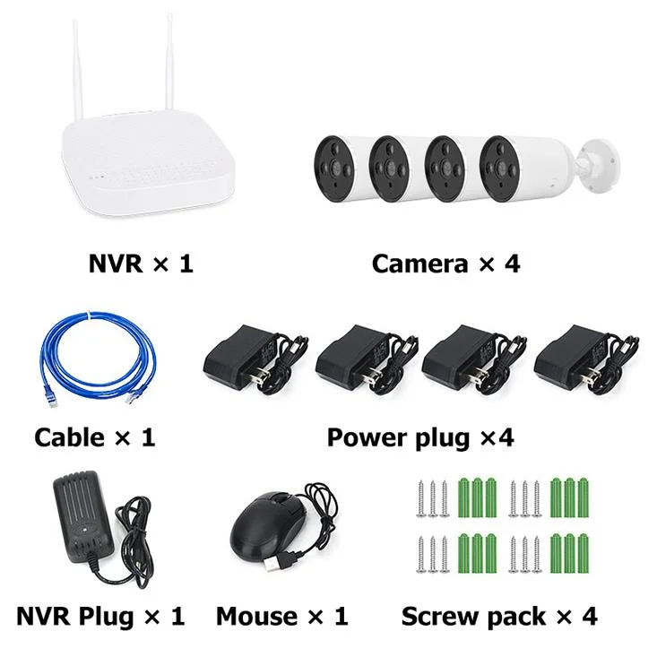 4CH 8CH Wireless CCTV Monitor CCTV Camera Kit Solar Camera 4G IP Video Camera DVR NVR