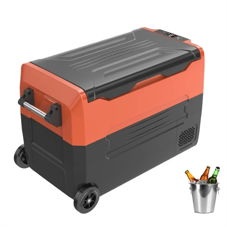 12V Car Refrigerator Portable Coolers 55L Outdoor Dual Temperature Cooler Car Fridge for RV Users Campers Truckers