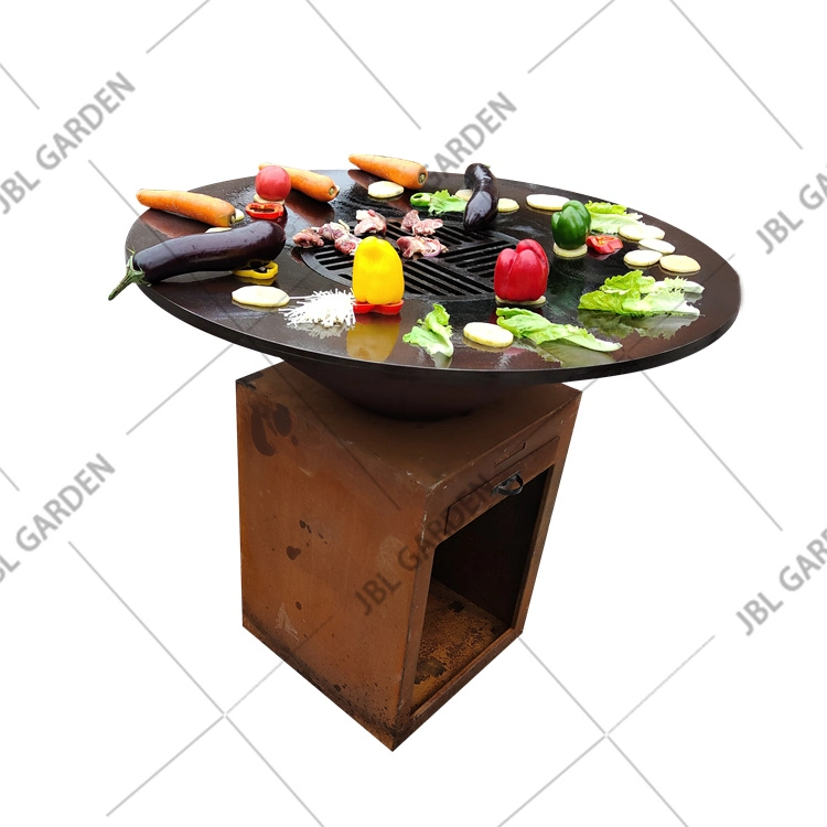 New Design 31.5" Corten Steel Garden Antique Fire Pit BBQ