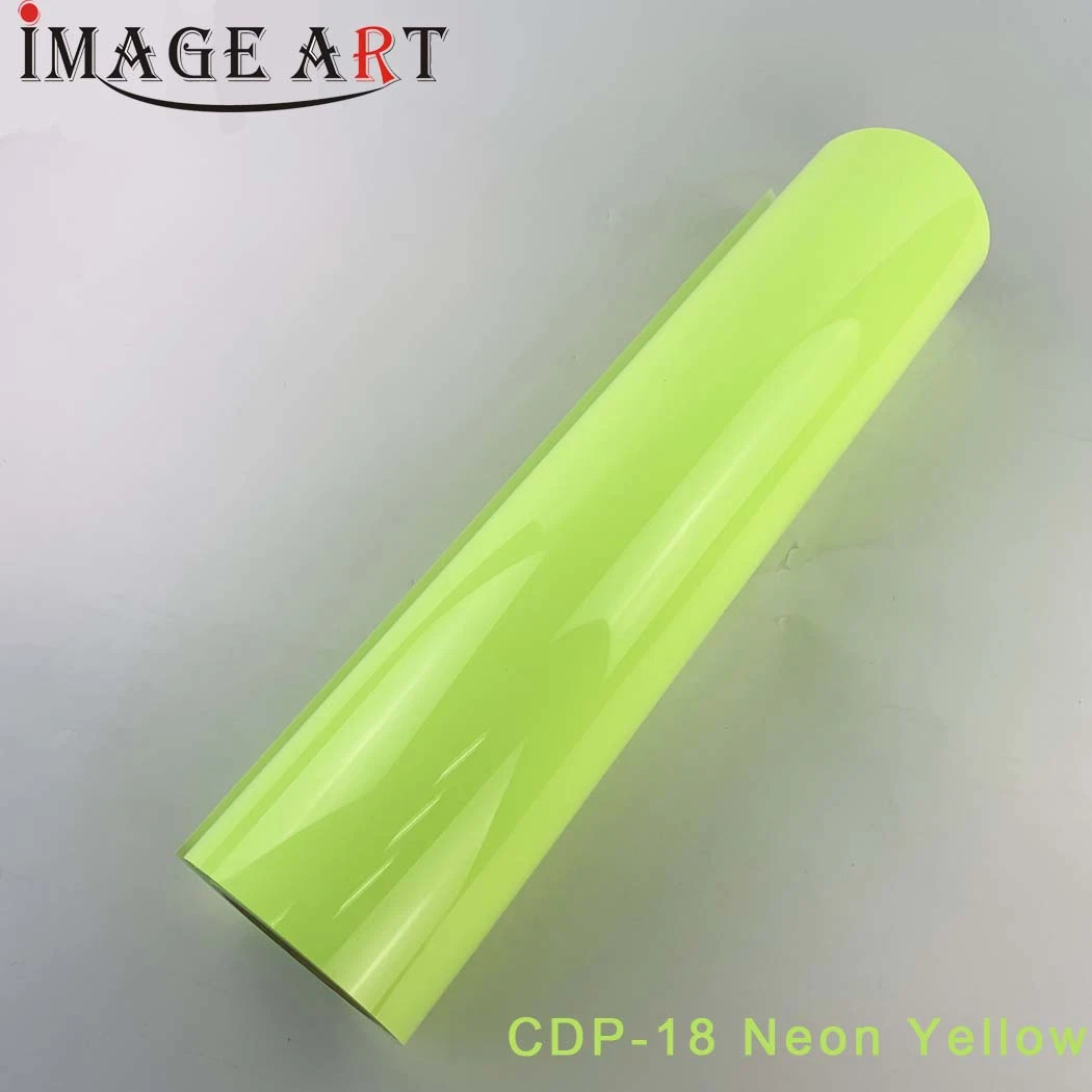 0.5*25m Heat Transfer Vinyl /Film PVC for Clothes Printing Cdp-18 Neon Yellow