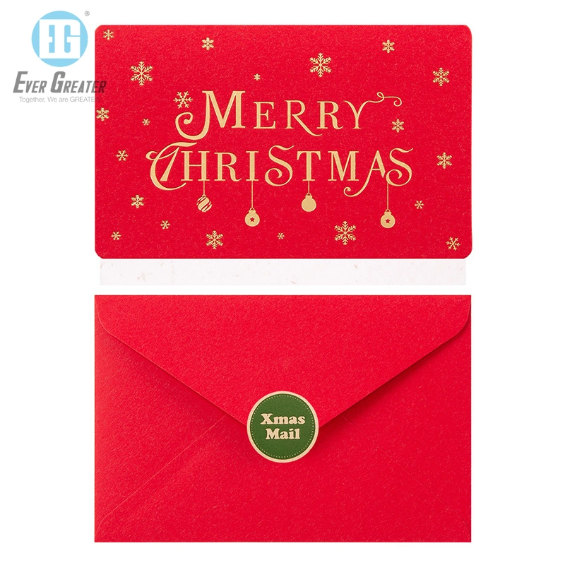 Custom Hot Stamp Gold Foil Greeting Card Envelope Gift Cards